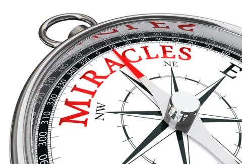 Miracles concept compass Stock Illustration