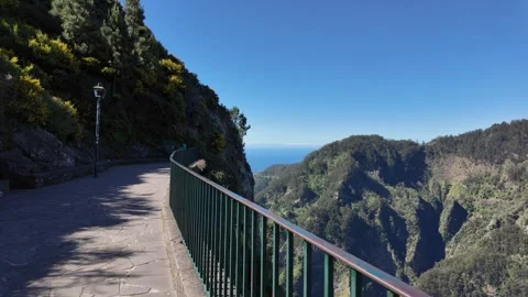 Miradouro Eira do Serrao on a summer morning, Madeira island, Portugal. 스톡 동영상 301394852