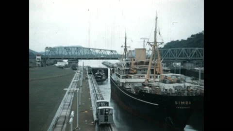 Miraflores Locks 1963 Stock Footage 232183134