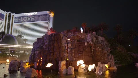 Mirage Volcano Stock Footage 288626774