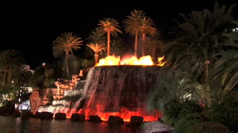 Mirage Volcano-zooms Stock Footage