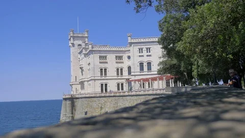 Miramare Castle in Trieste - 2017 Stock Footage 77276925