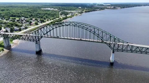 Miramichi Centenial Bridge Stock Footage 339919791