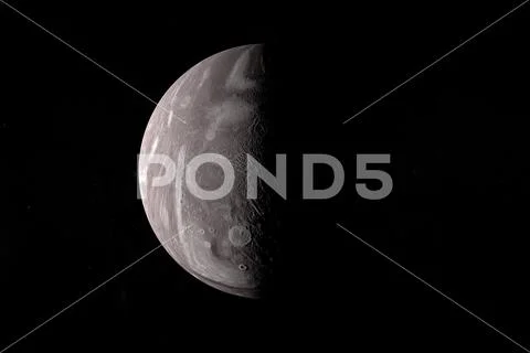 Miranda, Uranus moon, in the outer space. 3d render Stock Illustration