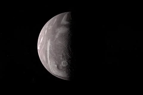 Miranda, Uranus moon, in the outer space. 3d render Stock Illustration