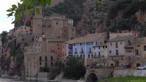 Miravet castle in Spain in spring 動画素材 152378382