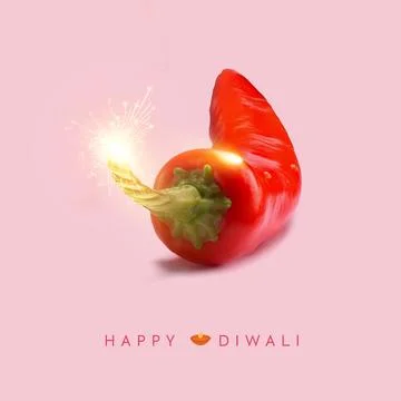 Mirchi-Diwali Stock Illustration