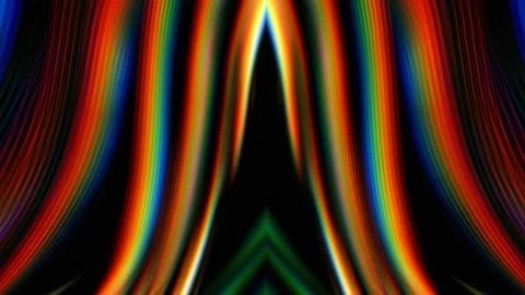 Mirror aurora ranbow wall vj loop Stock Footage 260156794