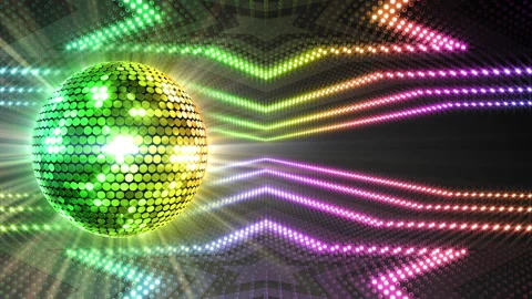 Mirror Ball 21c LED Wall 4 Star Fd2 Stock Footage 165741458