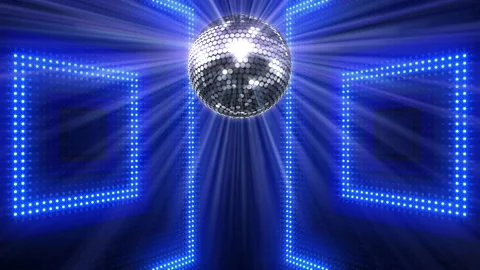 Mirror Ball 21c LED Wall 4 Box Fb1 Vídeos de archivo 165745886