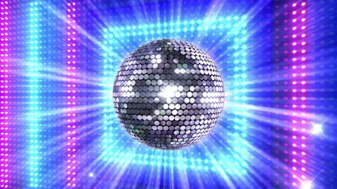 Mirror Ball 21c LED Wall 5 Box Ma2 Stock Footage 165792510