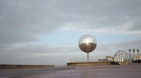 Mirror ball on Blackpool promenade Stock Footage 45265137