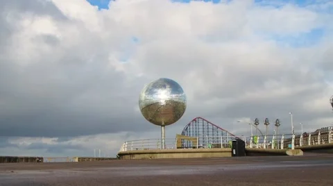 Mirror Ball on Blackpool promenade. Stock Footage 60705825