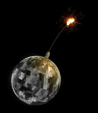 Mirror ball bomb Stock Illustration