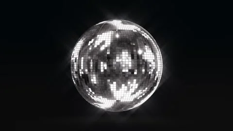 Mirror ball dark. disco party ball. Disco Ball Reflected Rays Rotating. Mirror Stock Footage 333901080