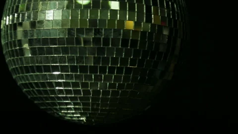 Mirror ball for disco on a black background. Close-up 库存影片 100156597