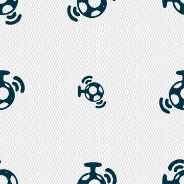 Mirror ball disco icon sign. Seamless pattern with geometric texture. Stock Illustration