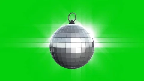 nikkel på en ferie mangel Mirror Ball Disco Loop 3D Rendering Gree... | Stock Video | Pond5