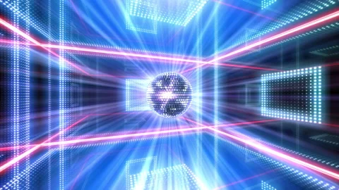 Mirror Ball LED Room Disco Club Dance Party 21c 2B AaR1 스톡 동영상 166188022