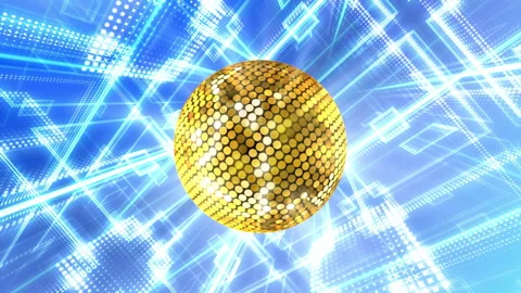 Mirror Ball LED Room Disco Club Dance Party 21c 2B AaT3 库存影片 166189329