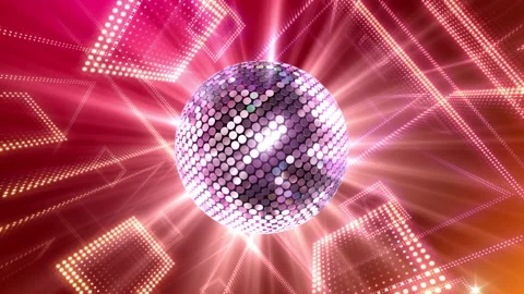 Mirror Ball LED Room Disco Club Dance Party 21c 2B AaT1 Stock Footage 166189332