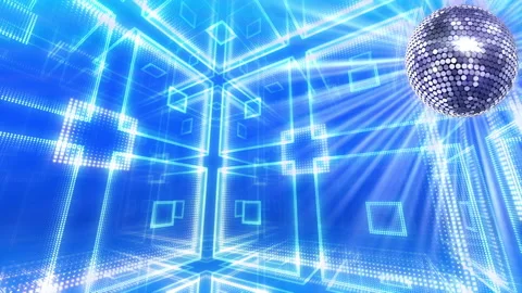 Mirror Ball LED Room Disco Club Dance Party 21c 2B BbF3 Vídeos de archivo 166227082