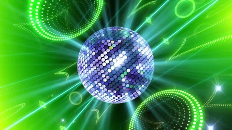Mirror Ball LED Room Disco Club Dance Party 21c 2C CaT1 Stock Footage 166234534