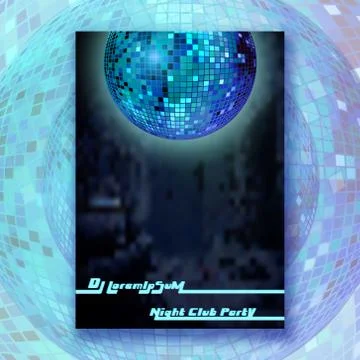 Mirror ball poster Stock Illustration