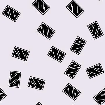 Mirror bathroom interior glyph seamless pattern Stock Illustration