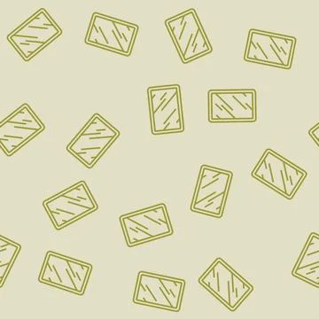 Mirror bathroom interior line seamless pattern Stock Illustration
