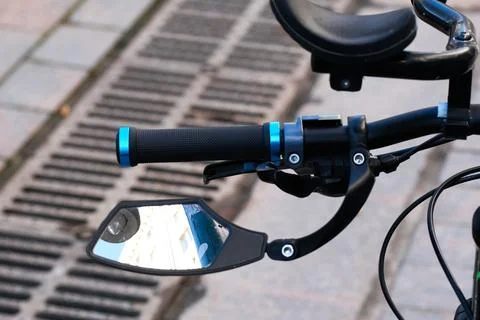 Mirror of a bike Stock Photos