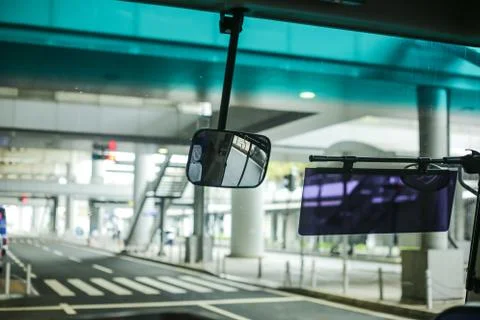 Mirror of the bus Stock Photos