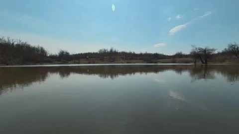 Mirror Calm Mountain Lake – Static 4K Autumn Nature Footage Stock Footage 331295597