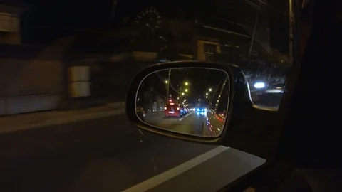Mirror of car driving Stock Footage 95078230
