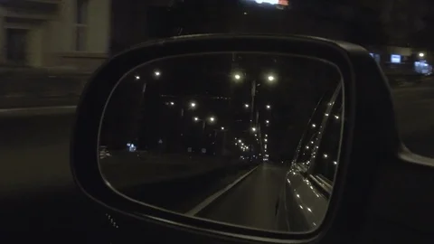 Mirror of car driving Stock Footage 95078424
