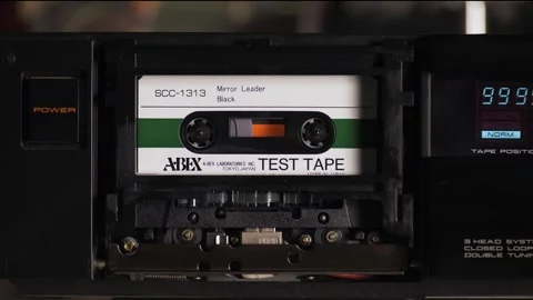 Mirror cassette test tape running. Stock-Footage 268549247