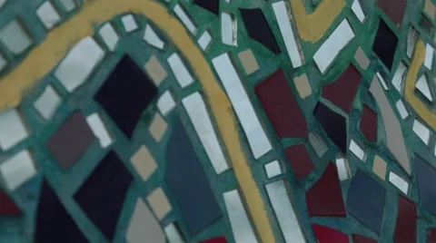 Mirror ceramic mosaic wall Stock Footage 57463767