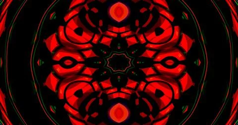 Mirror Circle Circular Abstract Groovy Retro Pattern Background Illustrazione stock
