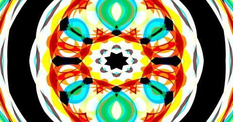 Mirror Circle Circular Abstract Groovy Retro Pattern Background Illustrazione stock