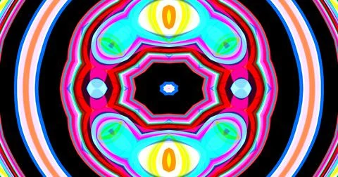 Mirror Circle Circular Abstract Groovy Retro Pattern Background Illustrazione stock