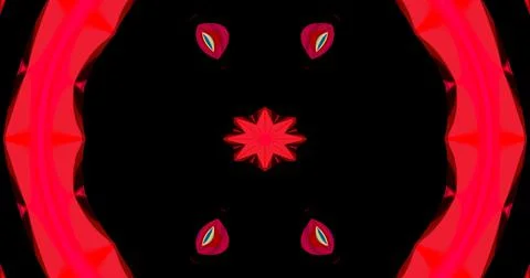 Mirror Circle Circular Abstract Groovy Retro Pattern Background イラスト素材