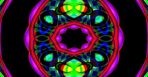 Mirror Circle Circular Abstract Groovy Retro Pattern Background イラスト素材