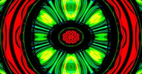 Mirror Circle Circular Abstract Groovy Retro Pattern Background イラスト素材