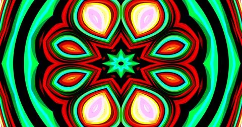 Mirror Circle Circular Abstract Groovy Retro Pattern Background イラスト素材