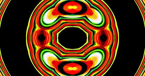 Mirror Circle Circular Abstract Groovy Retro Pattern Background Stockillustratie