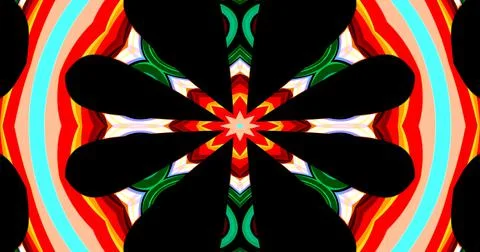 Mirror Circle Circular Abstract Groovy Retro Pattern Background イラスト素材