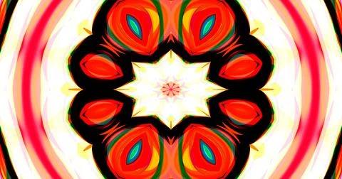 Mirror Circle Circular Abstract Groovy Retro Pattern Background イラスト素材