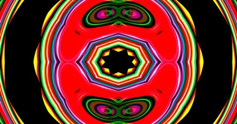 Mirror Circle Circular Abstract Groovy Retro Pattern Background Illustrazione stock