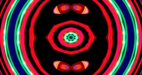 Mirror Circle Circular Abstract Groovy Retro Pattern Background Illustrazione stock