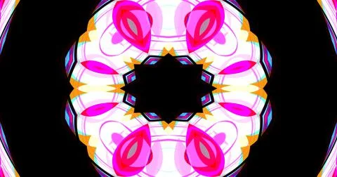 Mirror Circle Circular Abstract Groovy Retro Pattern Background Illustrazione stock